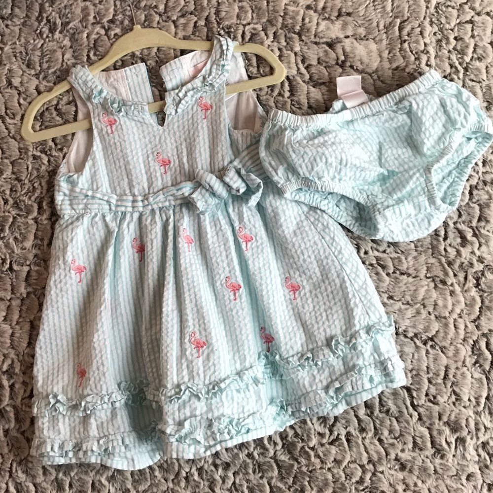 Seersucker Janie and jack 3-6 m dress